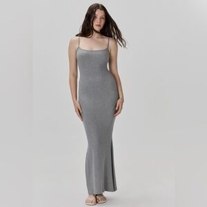 Quince Heather Gray Maxi Dress